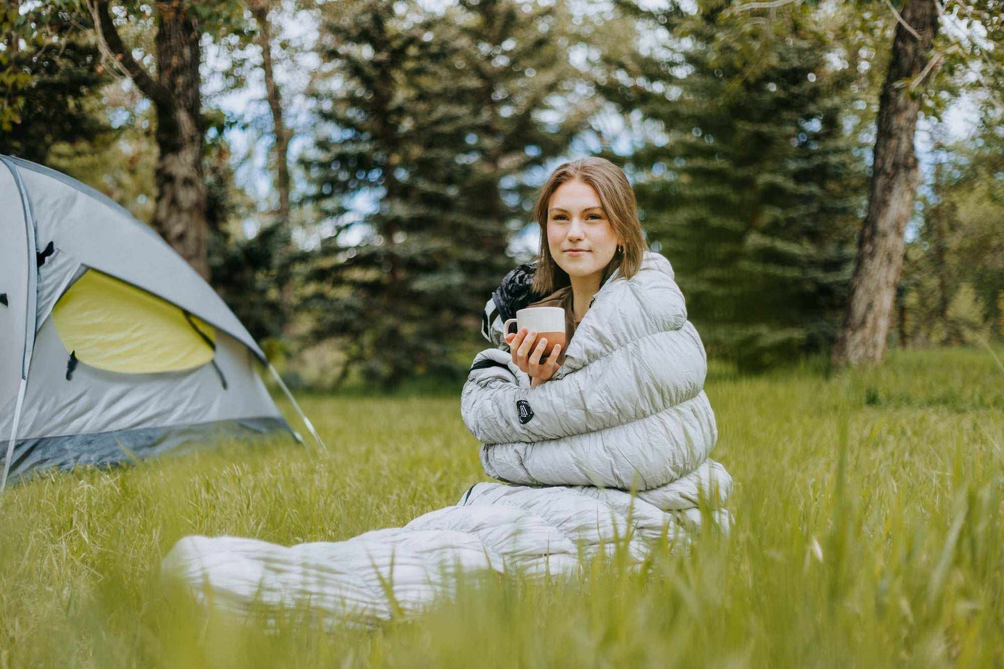 Goose down Sleeping Bag Grey