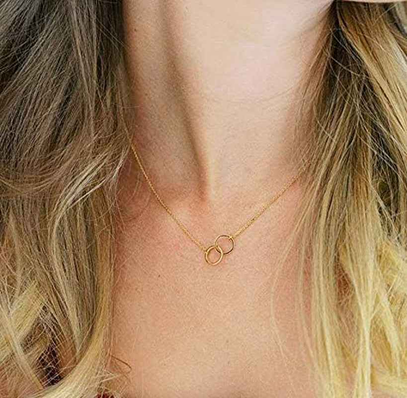 8Pack Friendship Unicorn Necklace Set Good Luck Elephant Pendant Chain Necklace with Message Card Party Favors Birthday Gifts for Women (Gold)